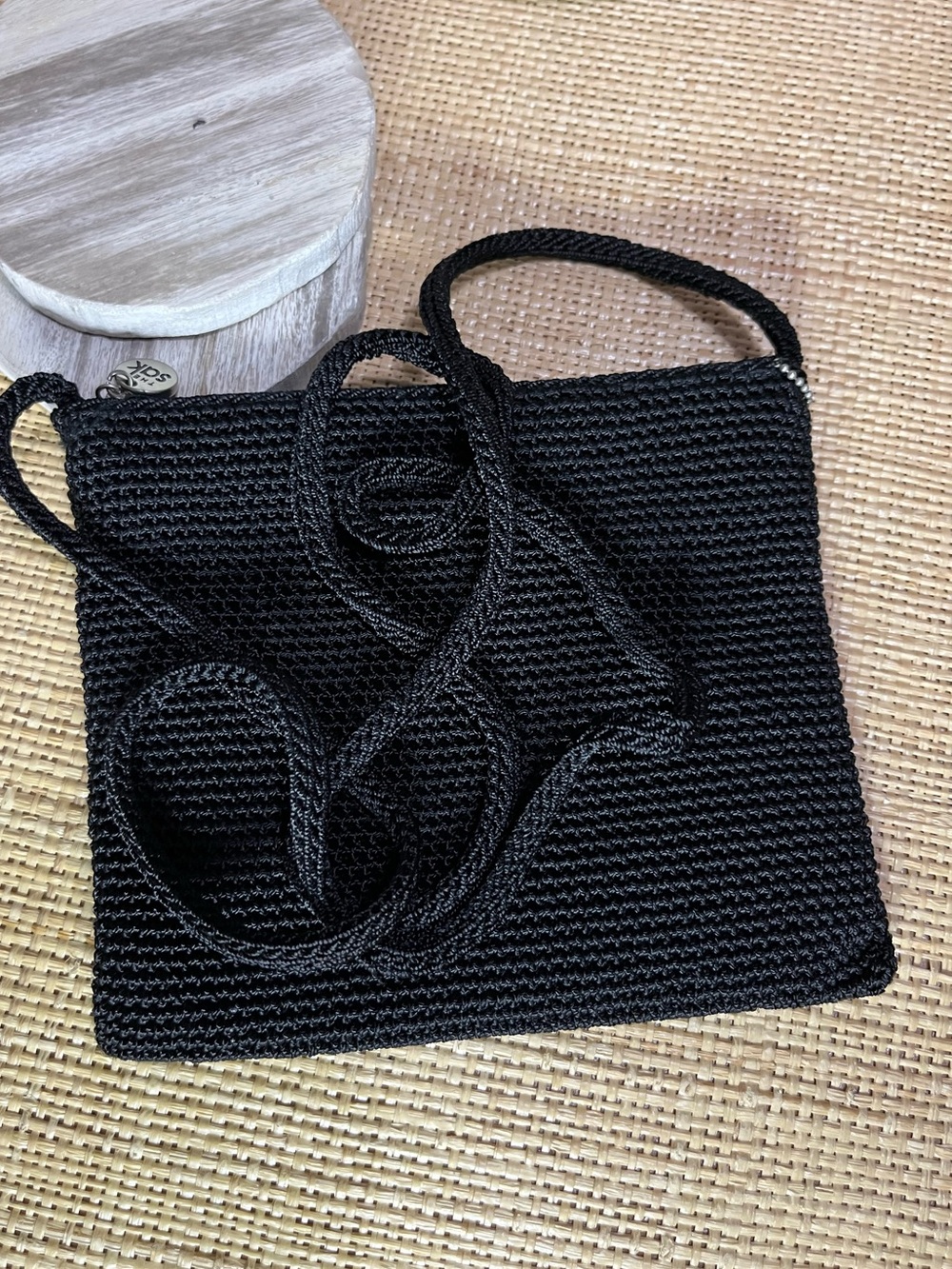 The Sak Black Crochet Crossbody Bag‎